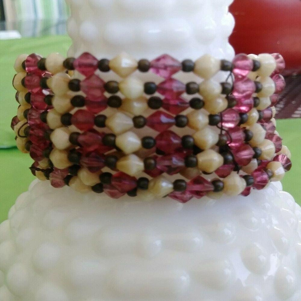Bohemian Multi-Layer Statement Beaded Bracelet - image 8